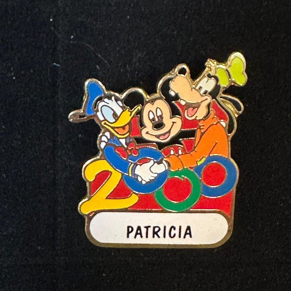Disney Pin - Personal Name Pin - Patricia - Donald, Mickey and Goofy from 2000